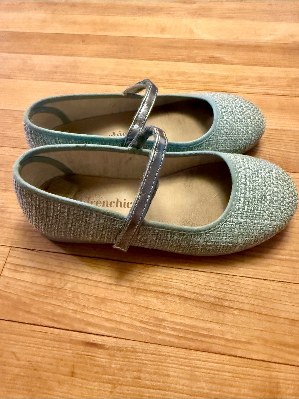 Childrenchic Mint Green Mary Jane Shoes with Silver Strap
